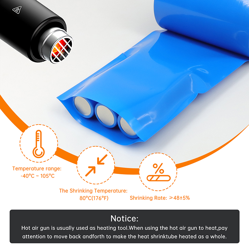 1/5M PVC Heat Shrink Tube Biru - Shrink Sleeve Pvc ulasan dan harga